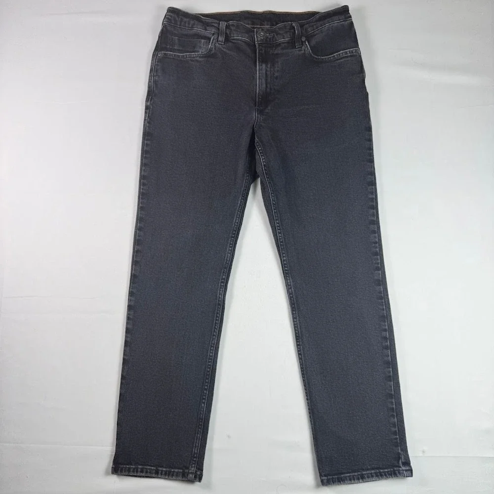 LL Bean Mens Vintage 1912 Slim Straight Jeans 34x29 Faded Black 523189